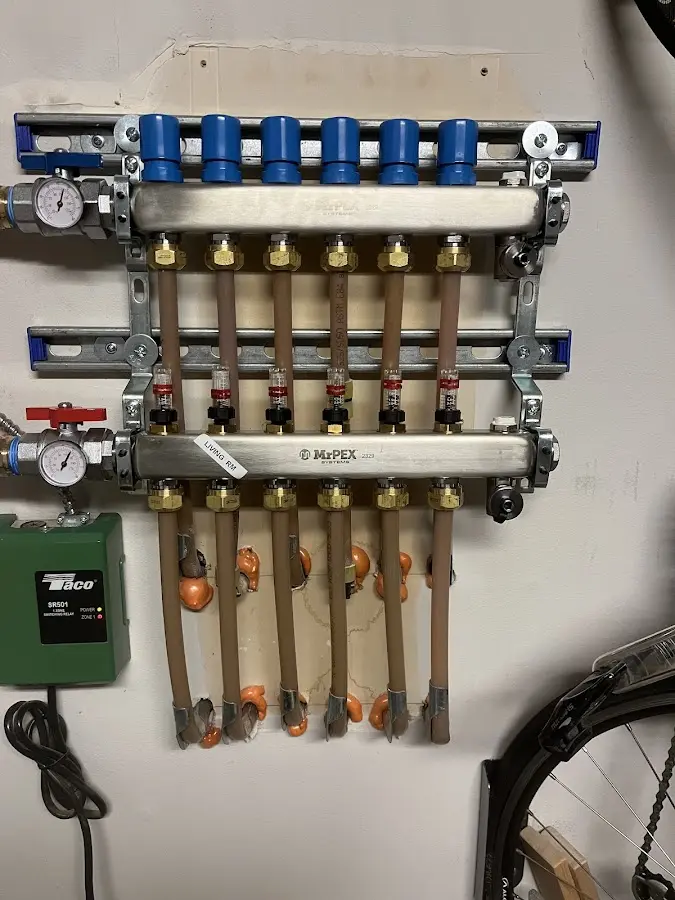 Plumber performing Gas Line Installation at a residential property in Hegins